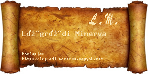 Légrádi Minerva névjegykártya